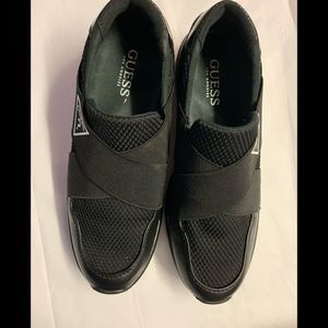 Guess slip on fashion sneakers black with a glitter back